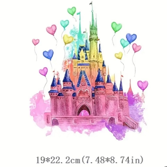 DISNEY CASTLE Shirt princess pink castle white shirt adult SM - XXL - Picture 4 of 4